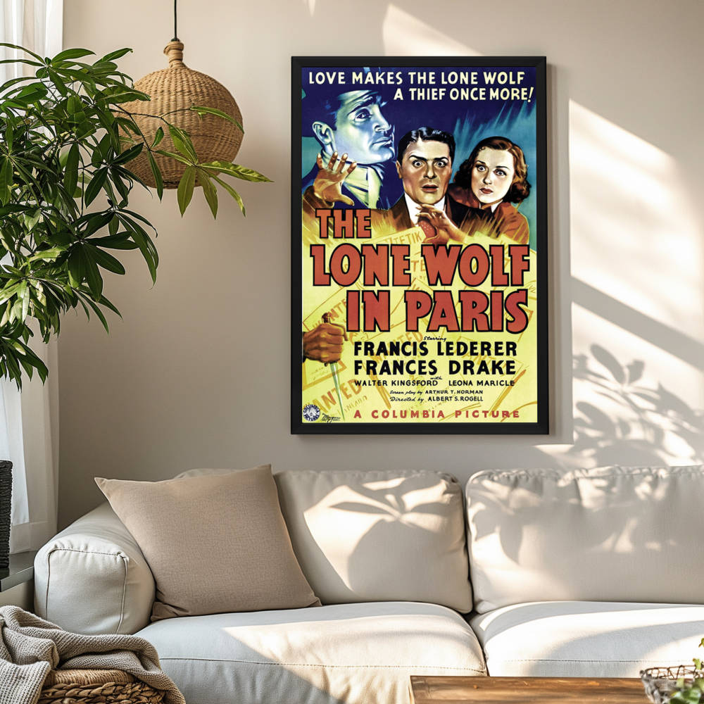 "Lone Wolf In Paris" (1938) Framed Movie Poster