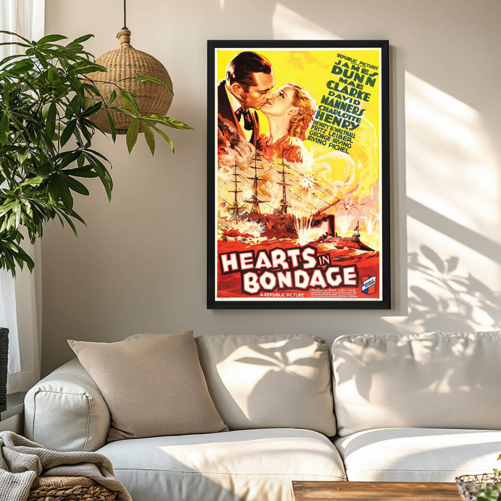 "Hearts In Bondage" (1936) Framed Movie Poster