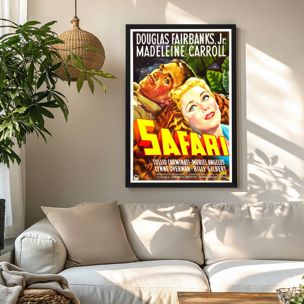 "Safari" (1956) Framed Movie Poster