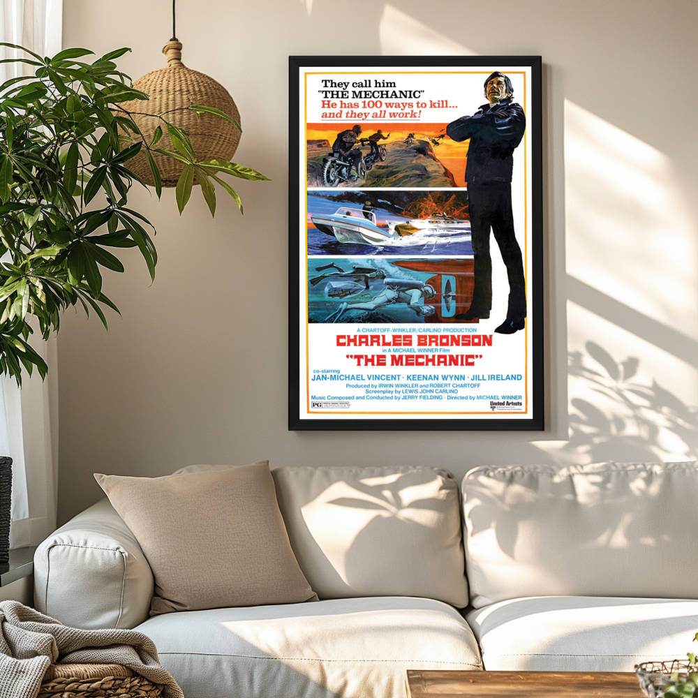 "Mechanic" (1972) Framed Movie Poster