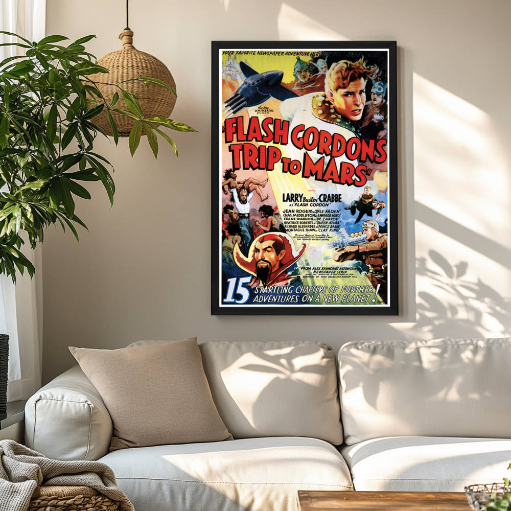 "Flash Gordon's Trip To Mars" (1938) Framed Movie Poster