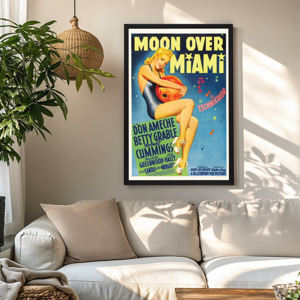 "Moon Over Miami" (1941) Framed Movie Poster