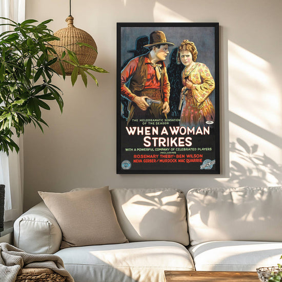 "When A Woman Strikes" (1919) Framed Movie Poster