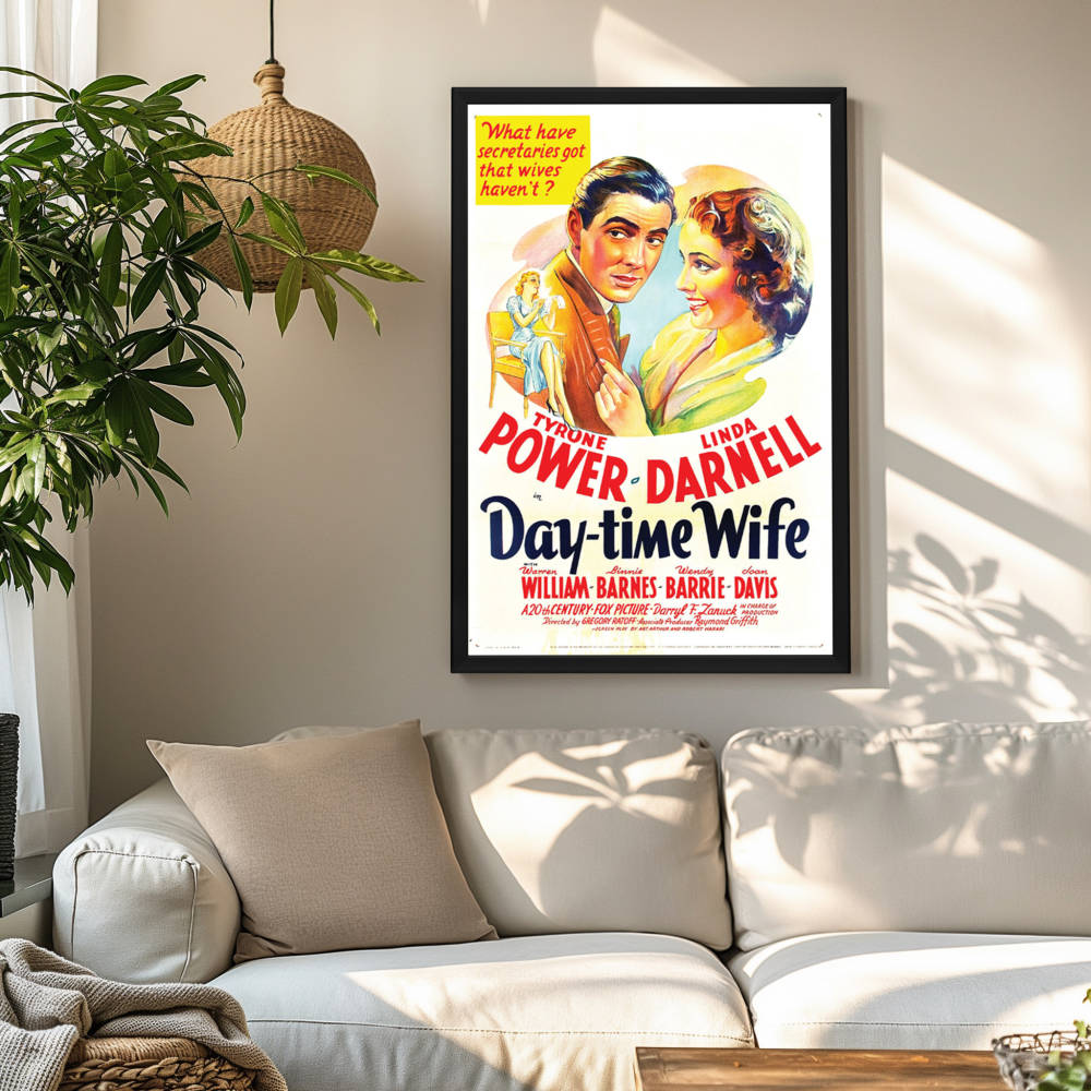 "Day-Time Wife" (1939) Framed Movie Poster