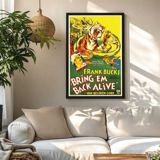 "Bring 'Em Back Alive" (1932) Framed Movie Poster