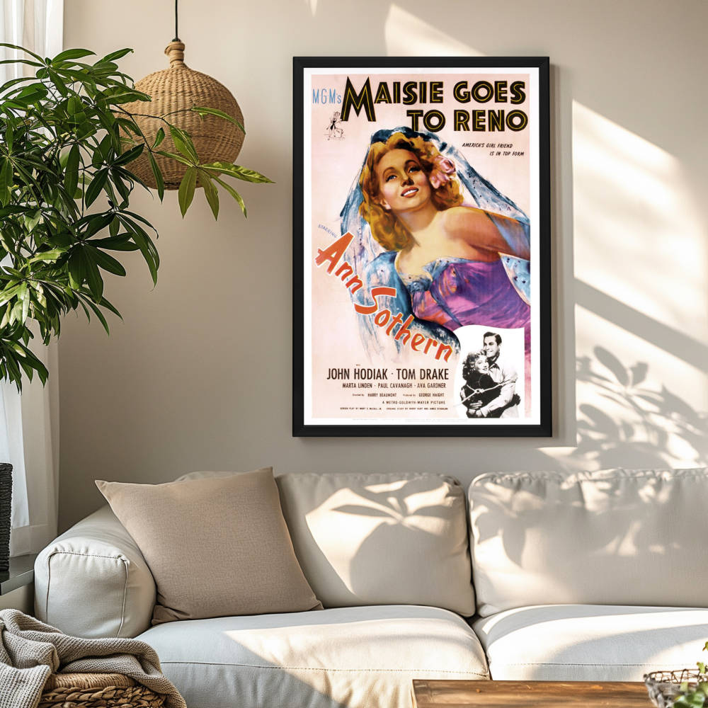 "Maisie Goes To Reno" (1944) Framed Movie Poster