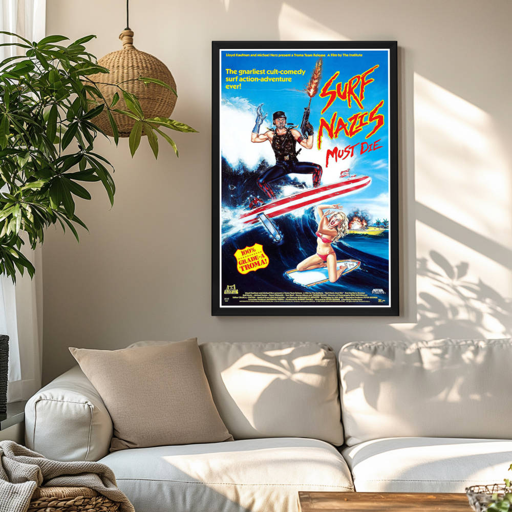 "Surf Nazis Must Die" (1987) Framed Movie Poster