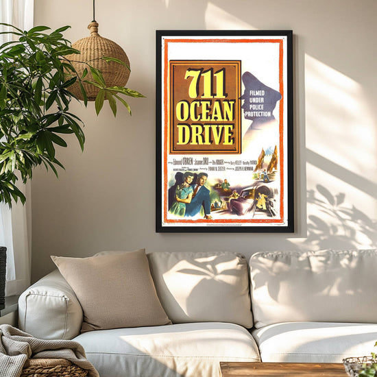"711 Ocean Drive" (1950) Framed Movie Poster
