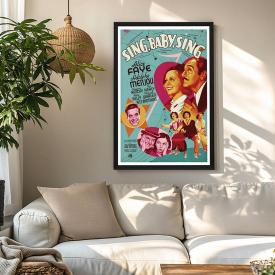 "Sing, Baby, Sing" (1936) Framed Movie Poster