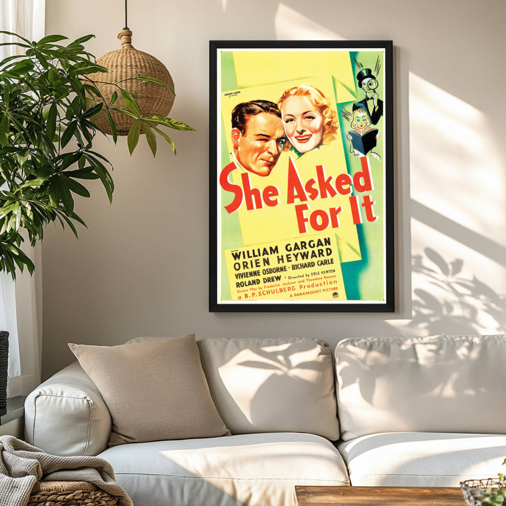 "She Asked For It" (1937) Framed Movie Poster