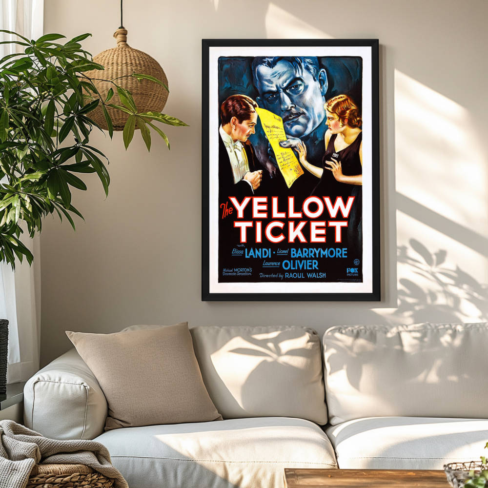 "Yellow Ticket" (1931) Framed Movie Poster