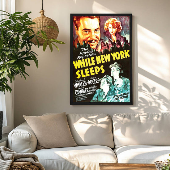 "While New York Sleeps" (1938) Framed Movie Poster