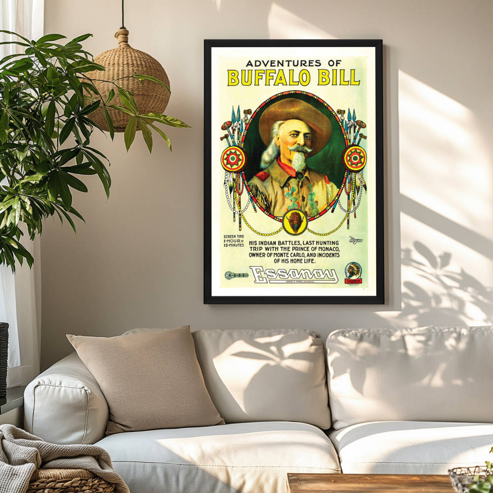 "Adventures Of Buffalo Bill" (1917) Framed Movie Poster
