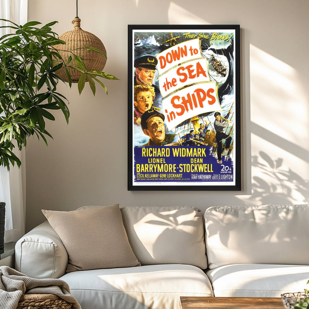 "Down To The Sea In Ships" (1949) Framed Movie Poster