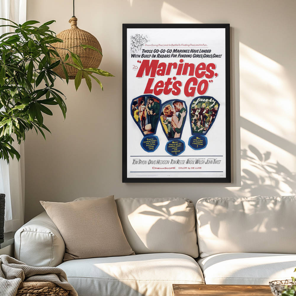 "Marines, Let's Go" (1961) Framed Movie Poster