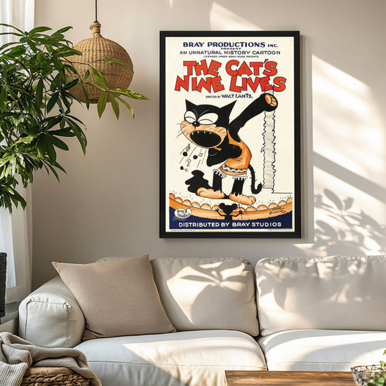 "Cat's Nine Lives" (1926) Framed Movie Poster