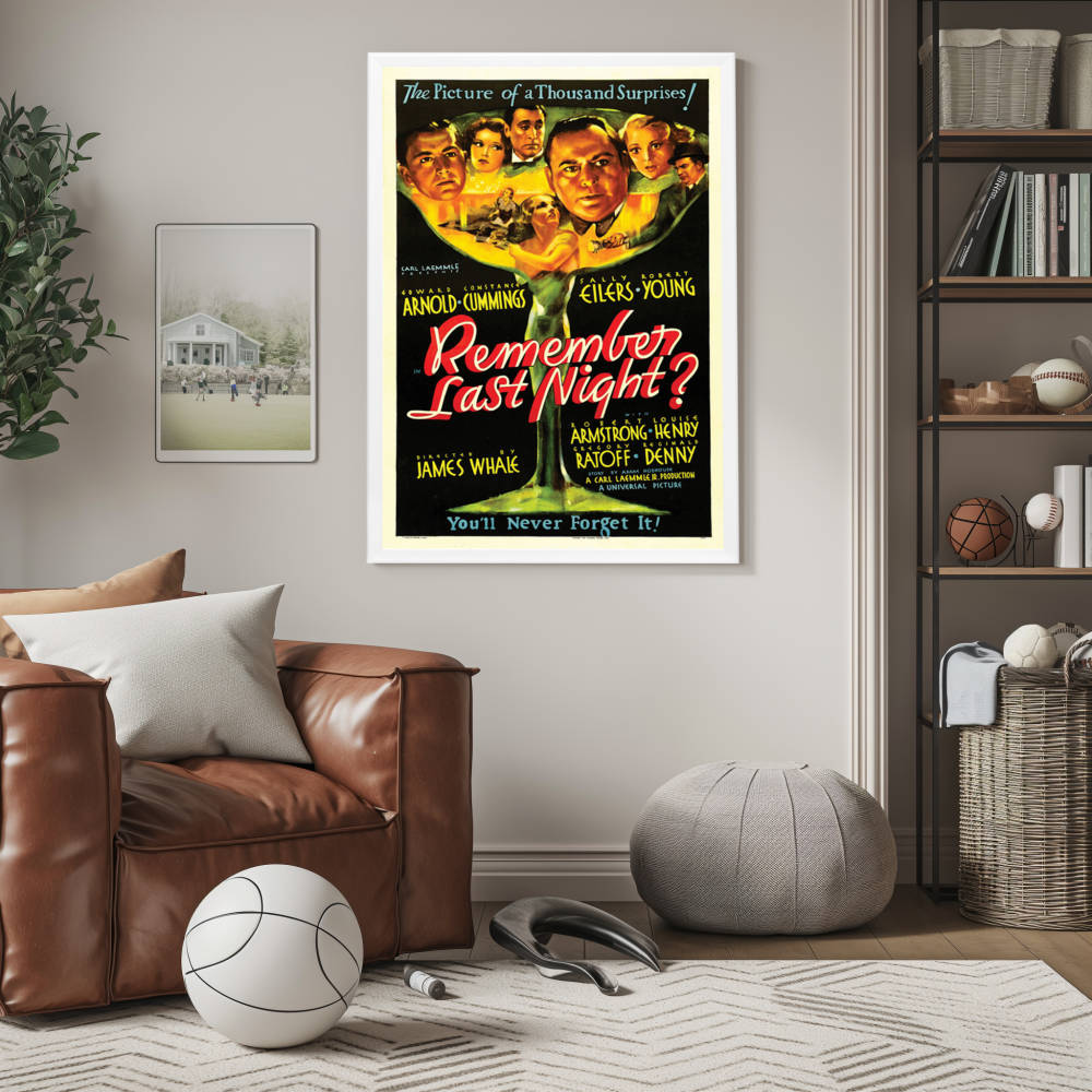 "Remember Last Night" (1935) Framed Movie Poster