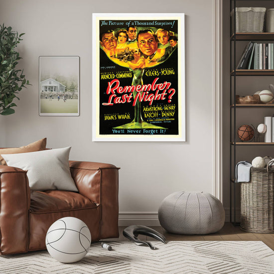 "Remember Last Night" (1935) Framed Movie Poster