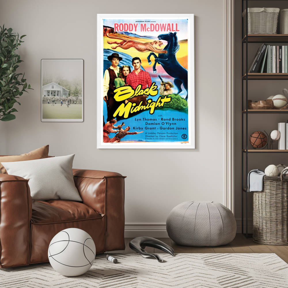 "Black Midnight" (1949) Framed Movie Poster