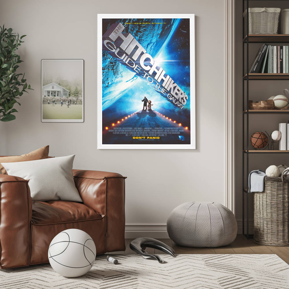 "Hitchhiker's Guide to the Galaxy" (2005) Framed Movie Poster