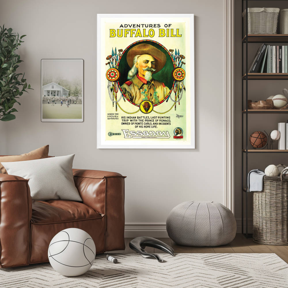 "Adventures Of Buffalo Bill" (1917) Framed Movie Poster