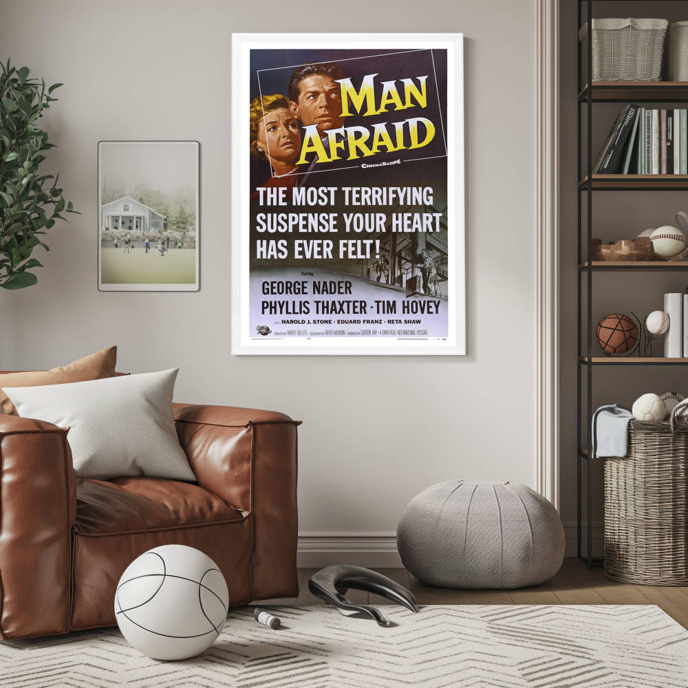 "Man Afraid" (1957) Framed Movie Poster