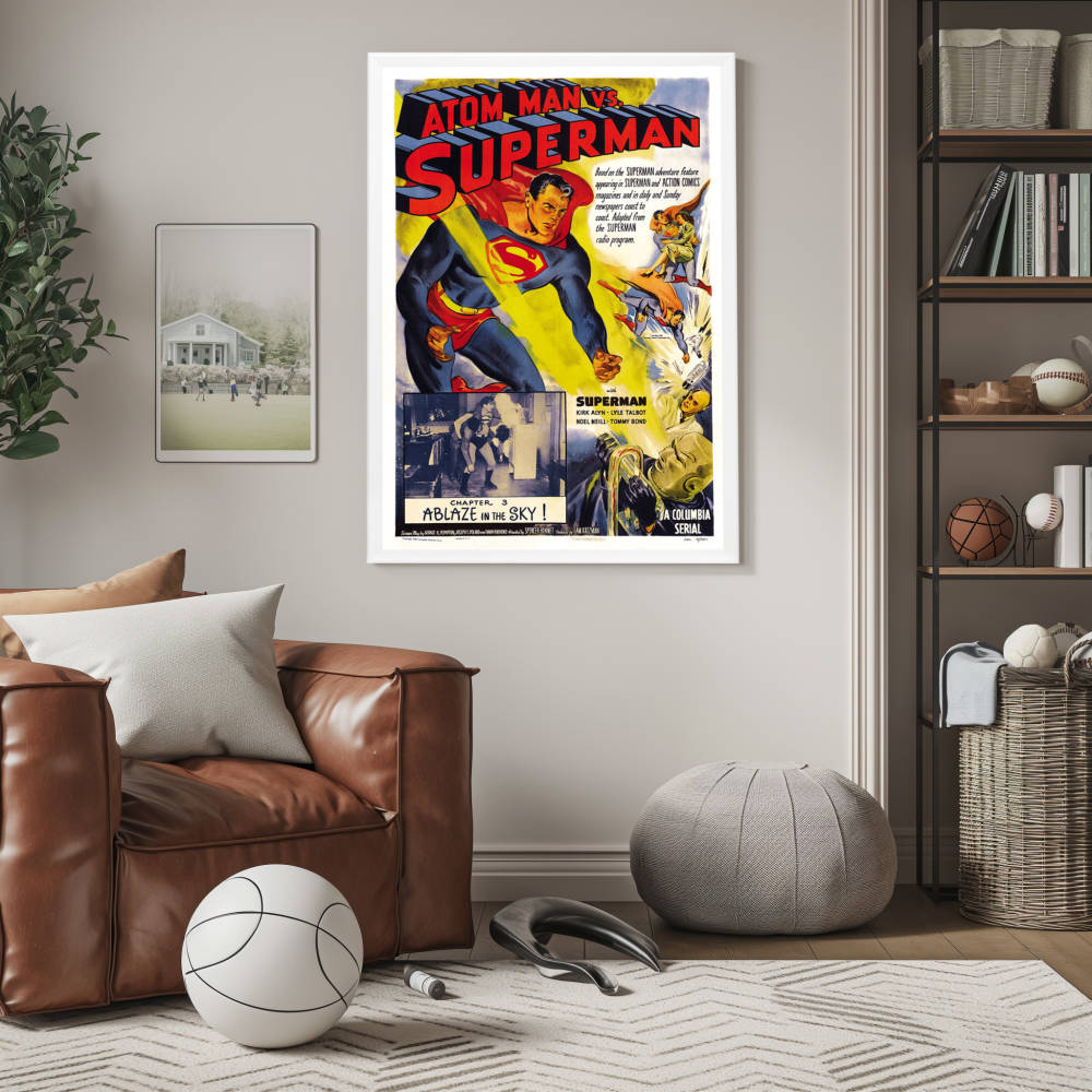 "Atom Man Vs. Superman" (1950) Framed Movie Poster