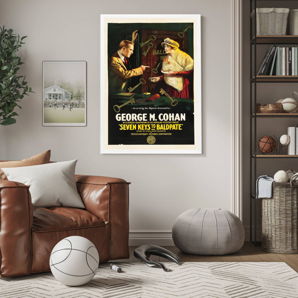 "Seven Keys To Baldpate" (1917) Framed Movie Poster
