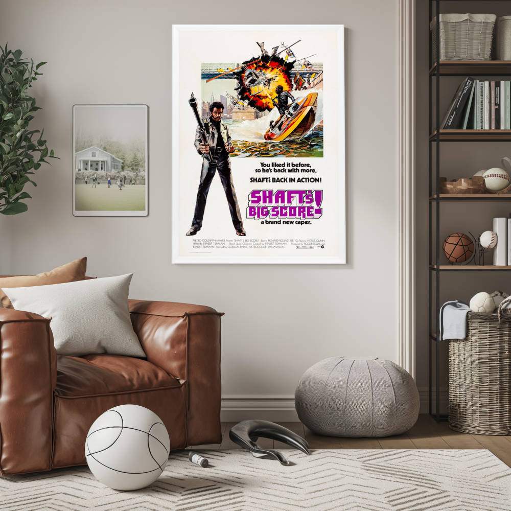 "Shaft's Big Score!" (1972) Framed Movie Poster