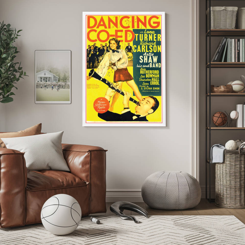 "Dancing Co-Ed" (1939) Framed Movie Poster