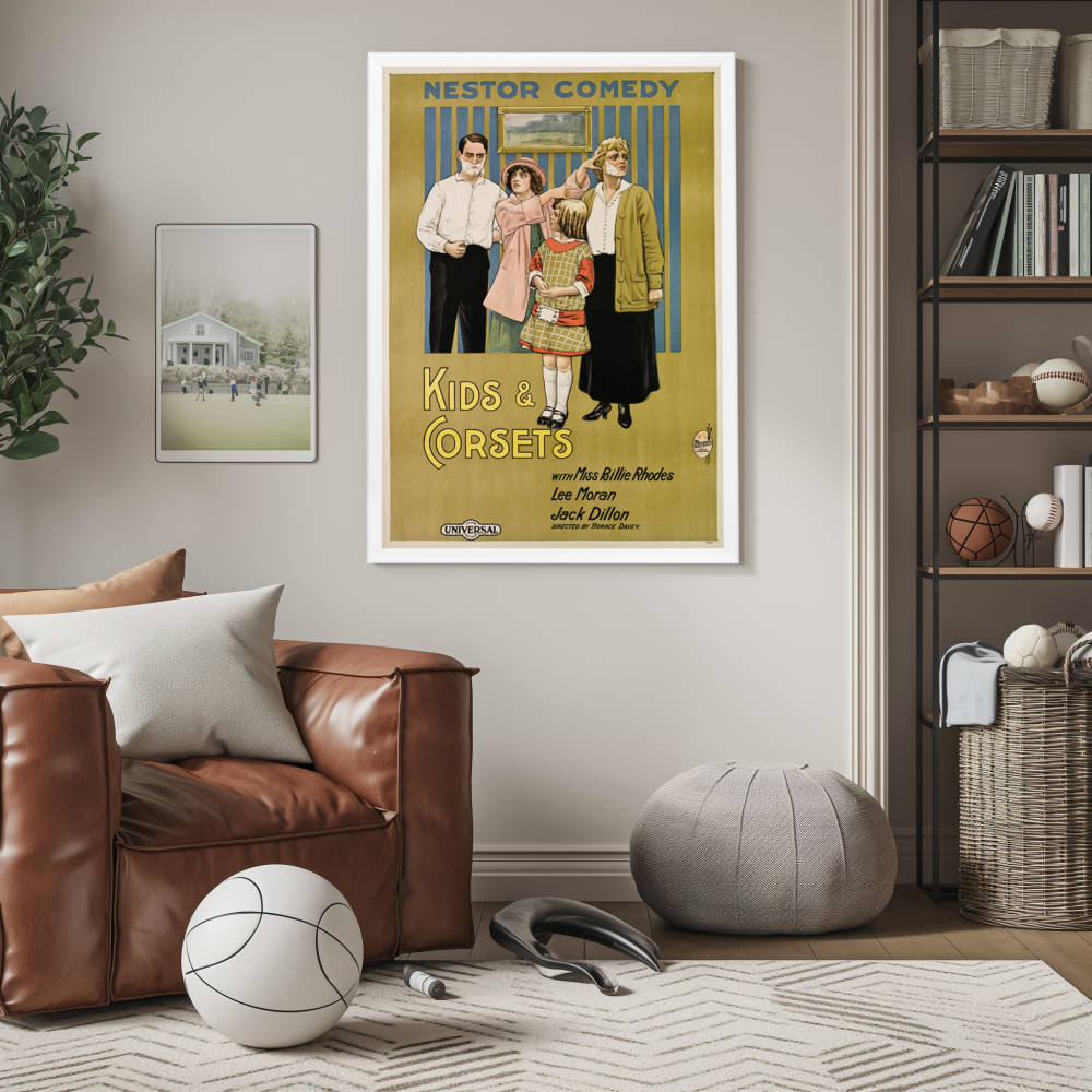 "Kids And Corsets" (1915) Framed Movie Poster