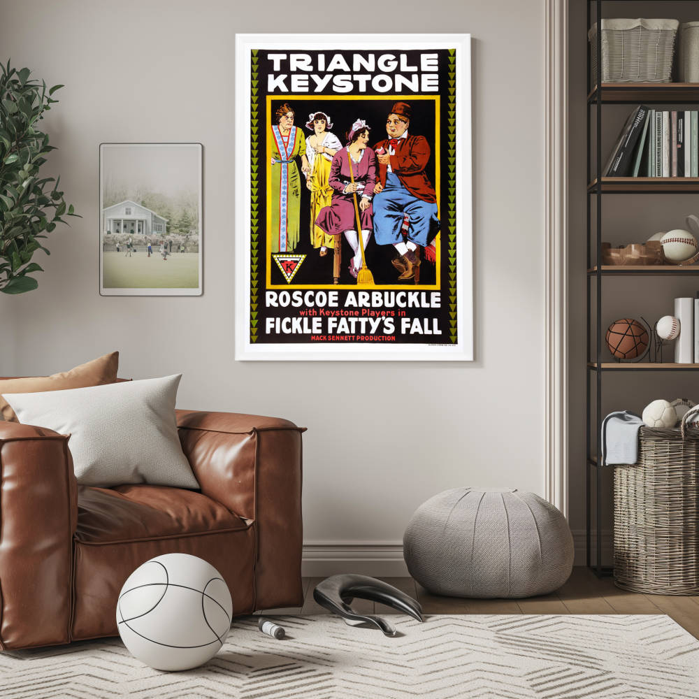"Fickle Fatty's Fall" (1915) Framed Movie Poster