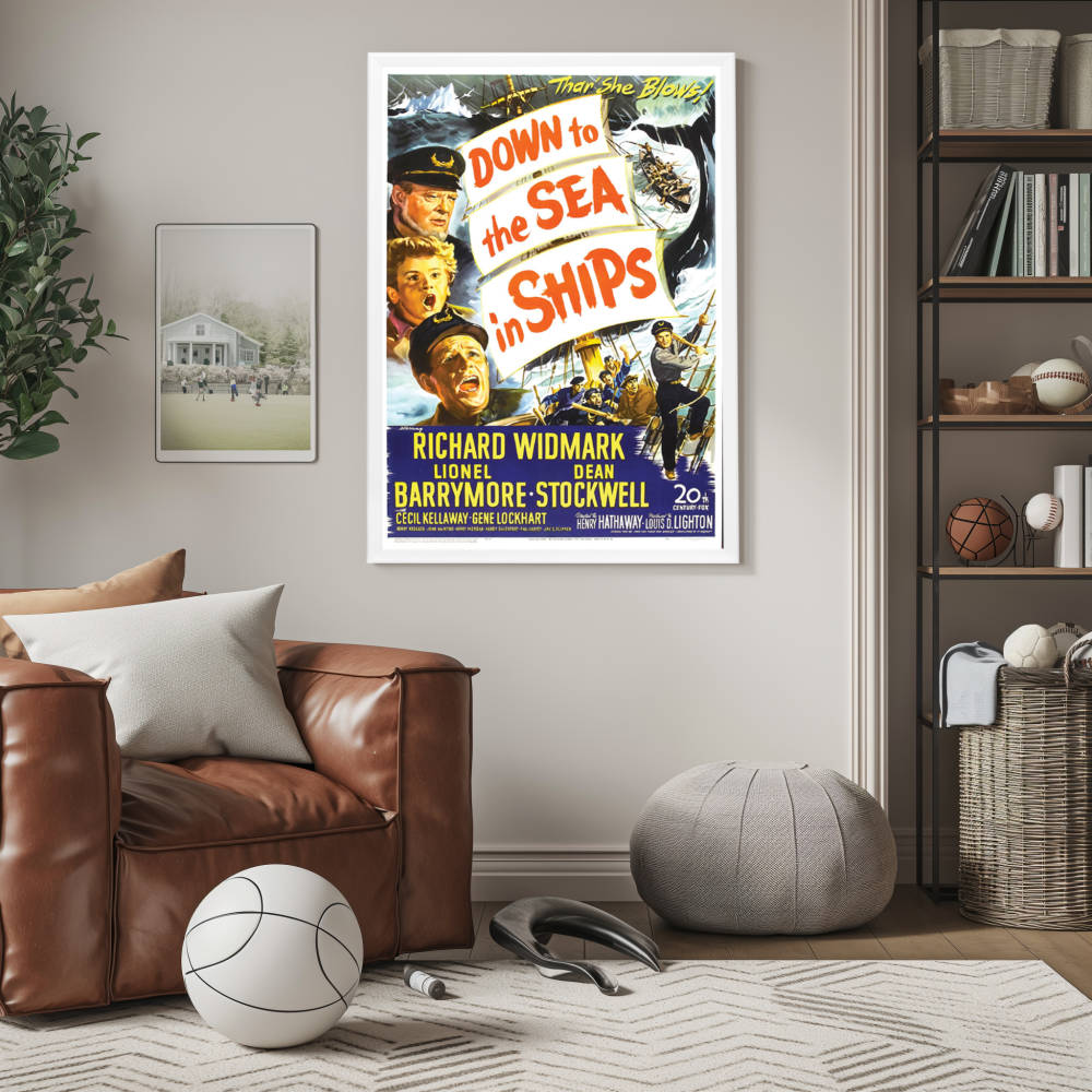 "Down To The Sea In Ships" (1949) Framed Movie Poster