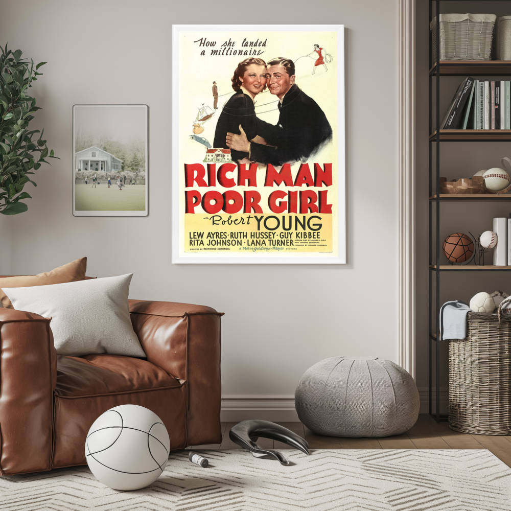 "Rich Man Poor Girl" (1938) Framed Movie Poster