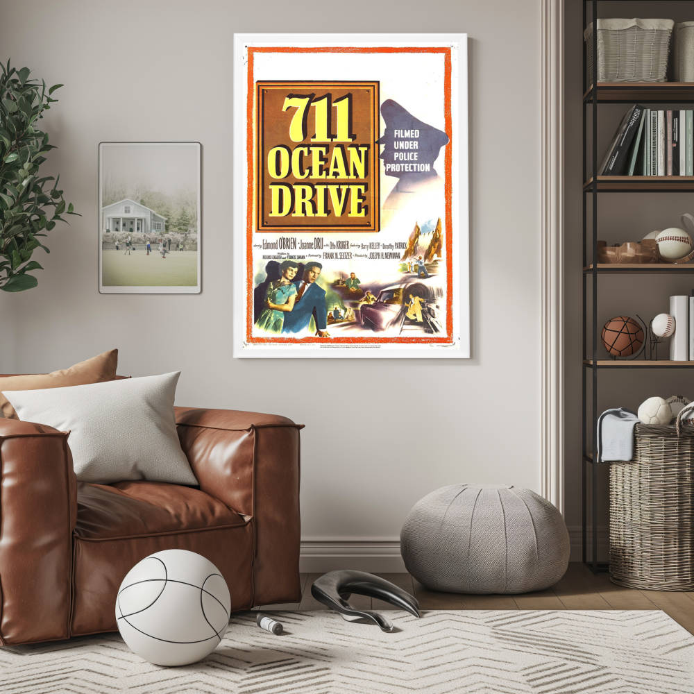 "711 Ocean Drive" (1950) Framed Movie Poster