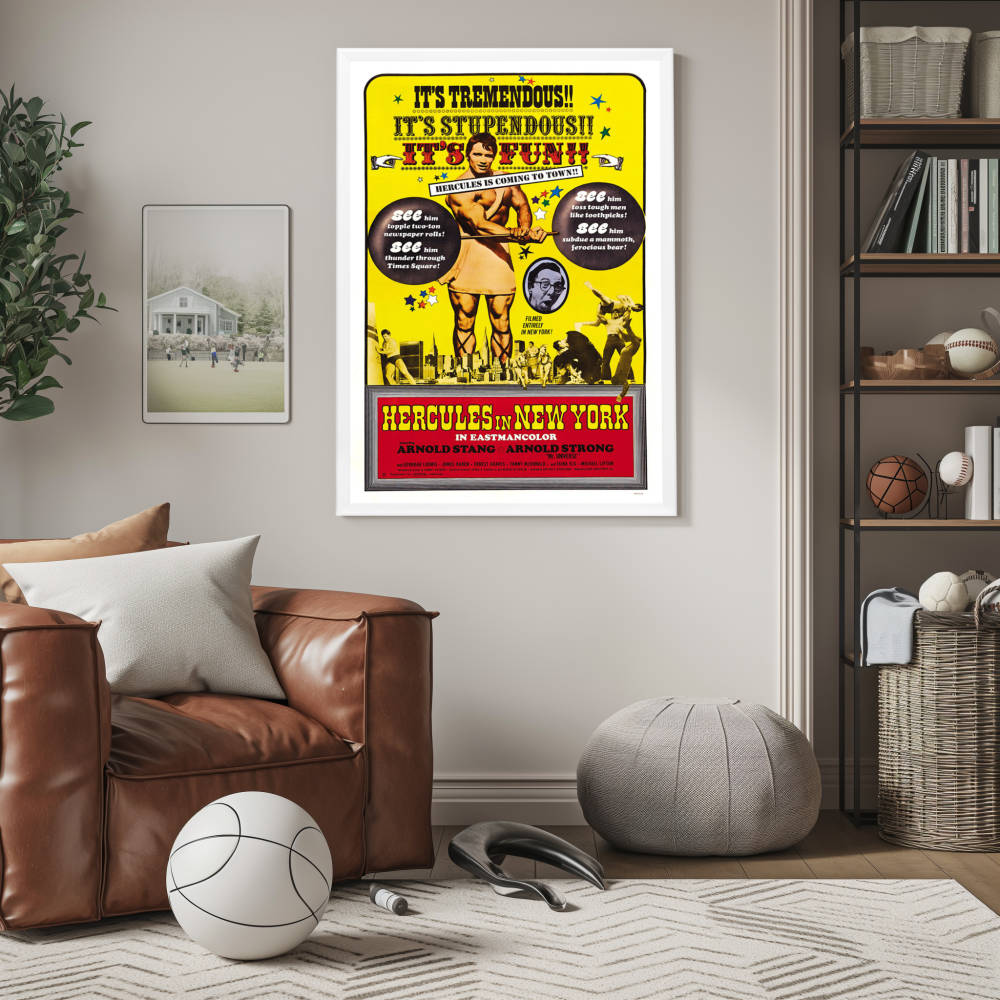 "Hercules In New York" (1970) Framed Movie Poster