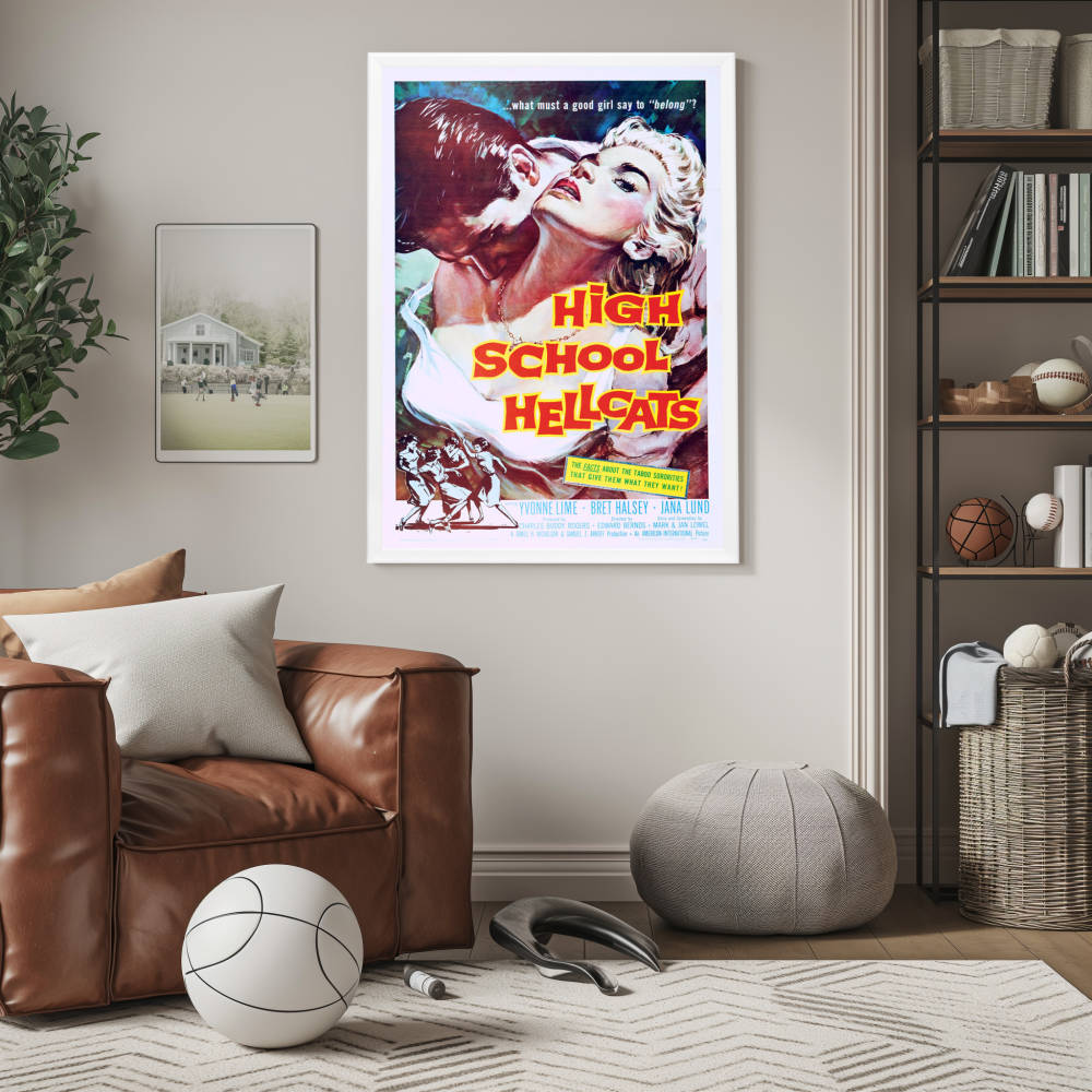 "High School Hellcats" (1958) Framed Movie Poster
