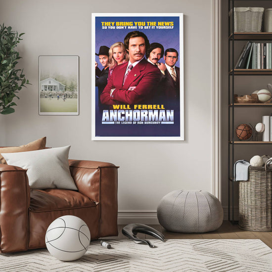 "Anchorman: The Legend of Ron Burgundy" (2004) Framed Movie Poster