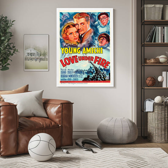 "Love Under Fire" (1937) Framed Movie Poster