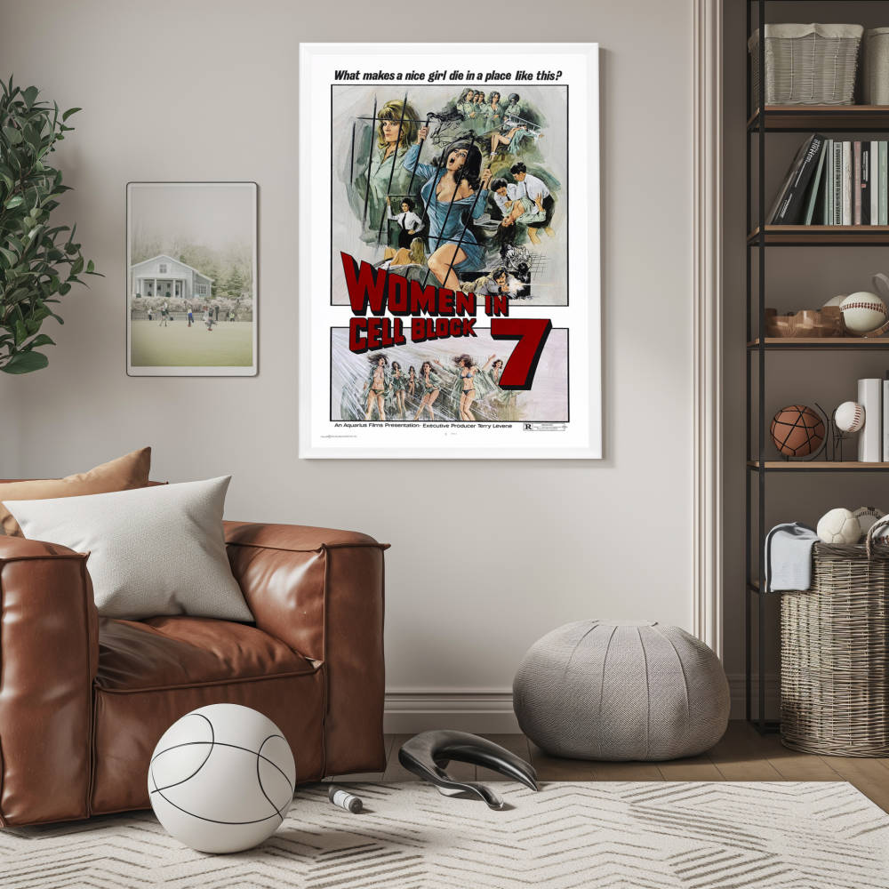 "Women In Cell Block 7" (1973) Framed Movie Poster