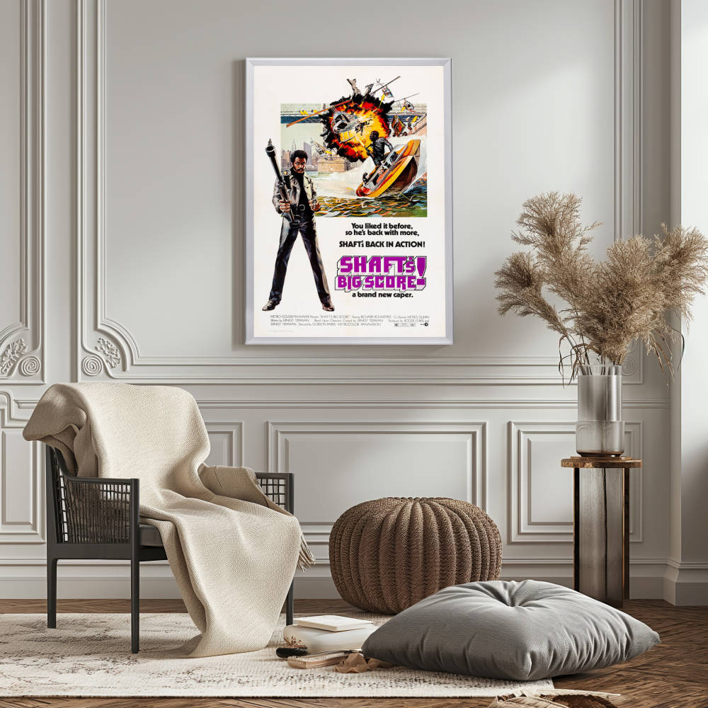 "Shaft's Big Score!" (1972) Framed Movie Poster