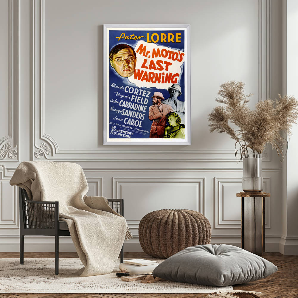 "Mr. Moto's Last Warning" (1939) Framed Movie Poster