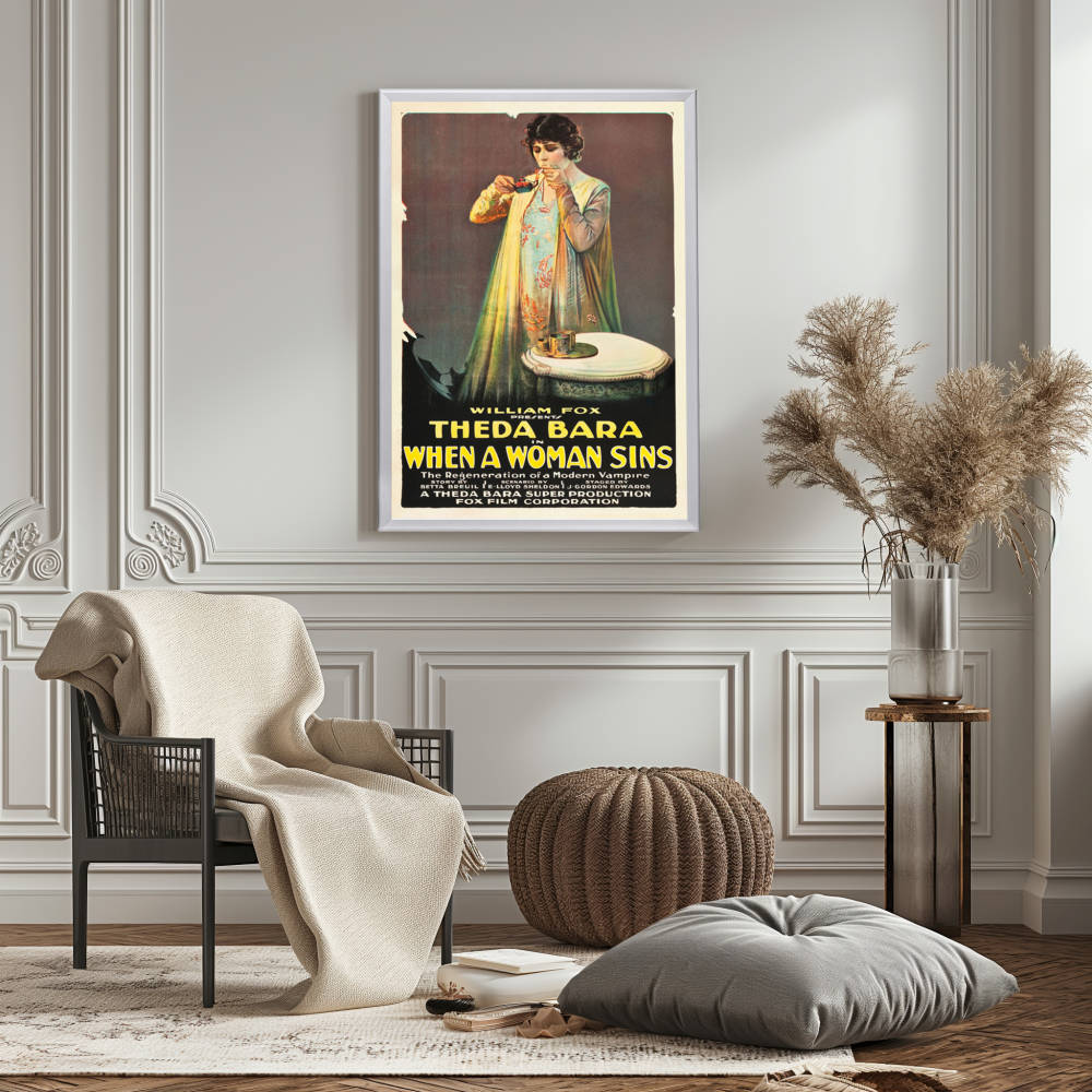 "When A Woman Sins" (1918) Framed Movie Poster