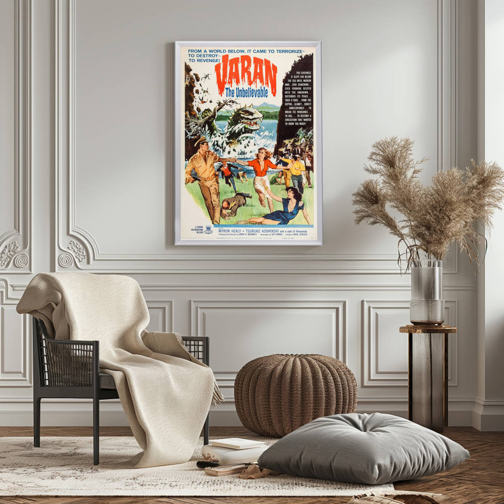 "Varan The Unbelievable" (1962) Framed Movie Poster