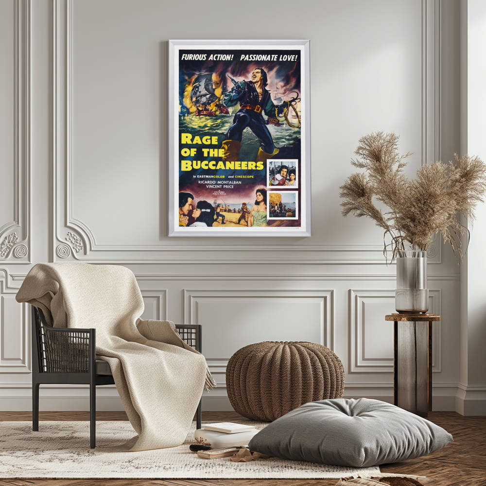 "Rage Of The Buccaneers" (1963) Framed Movie Poster