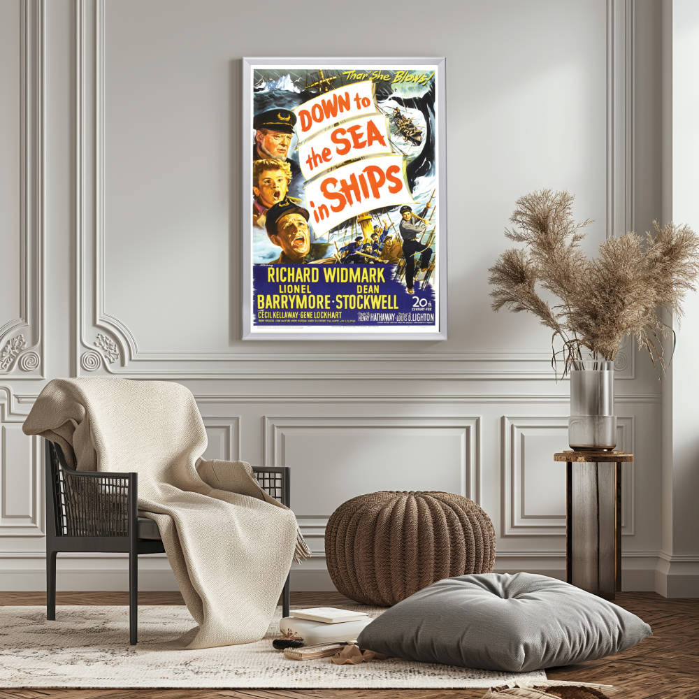 "Down To The Sea In Ships" (1949) Framed Movie Poster