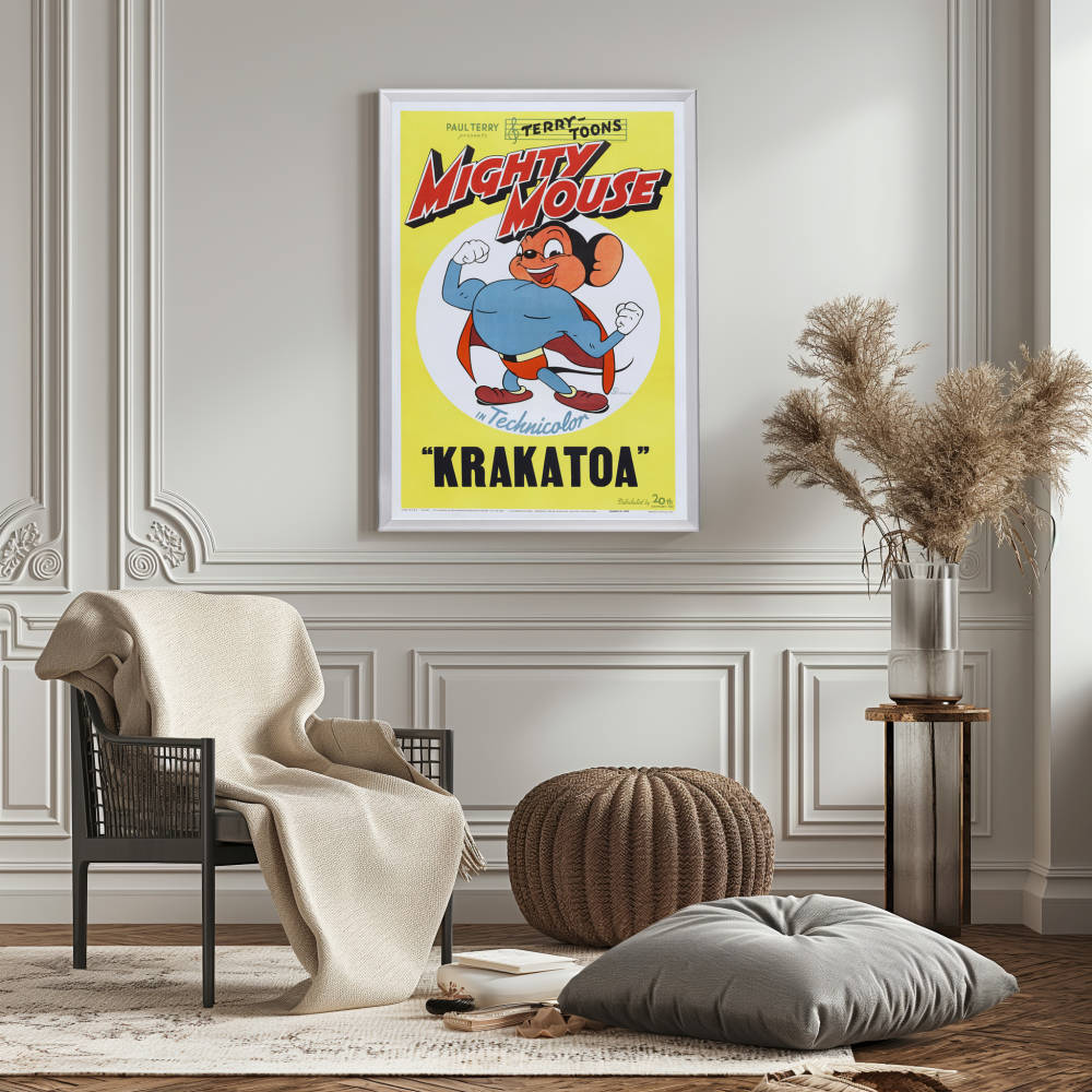 "Mighty Mouse In Krakatoa" (1945) Framed Movie Poster