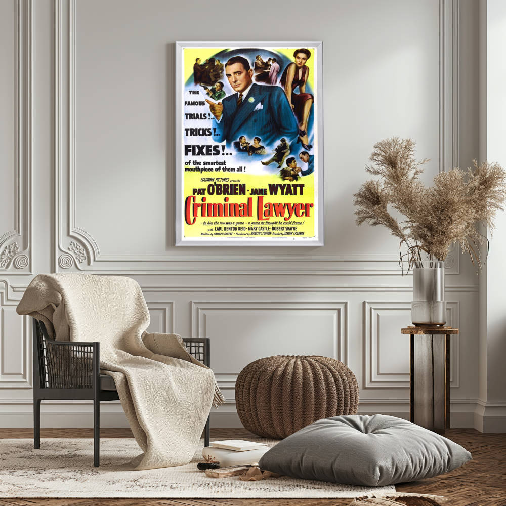 "Criminal Lawyer" (1951) Framed Movie Poster