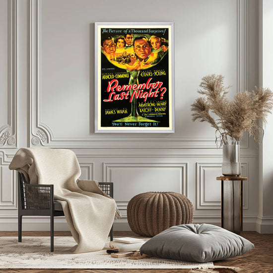 "Remember Last Night" (1935) Framed Movie Poster