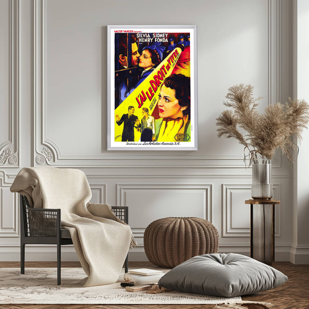 "You Only Live Once (French)" (1937) Framed Movie Poster